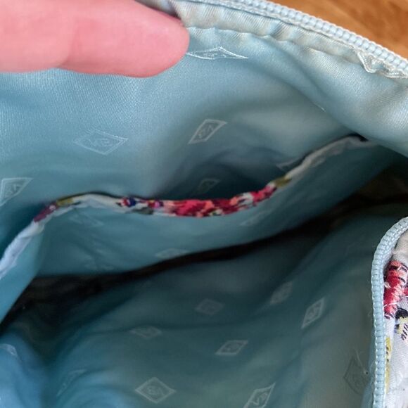 Vera Bradley Blue Floral Water Bouquet Crossbody Purse - Picture 7 of 11